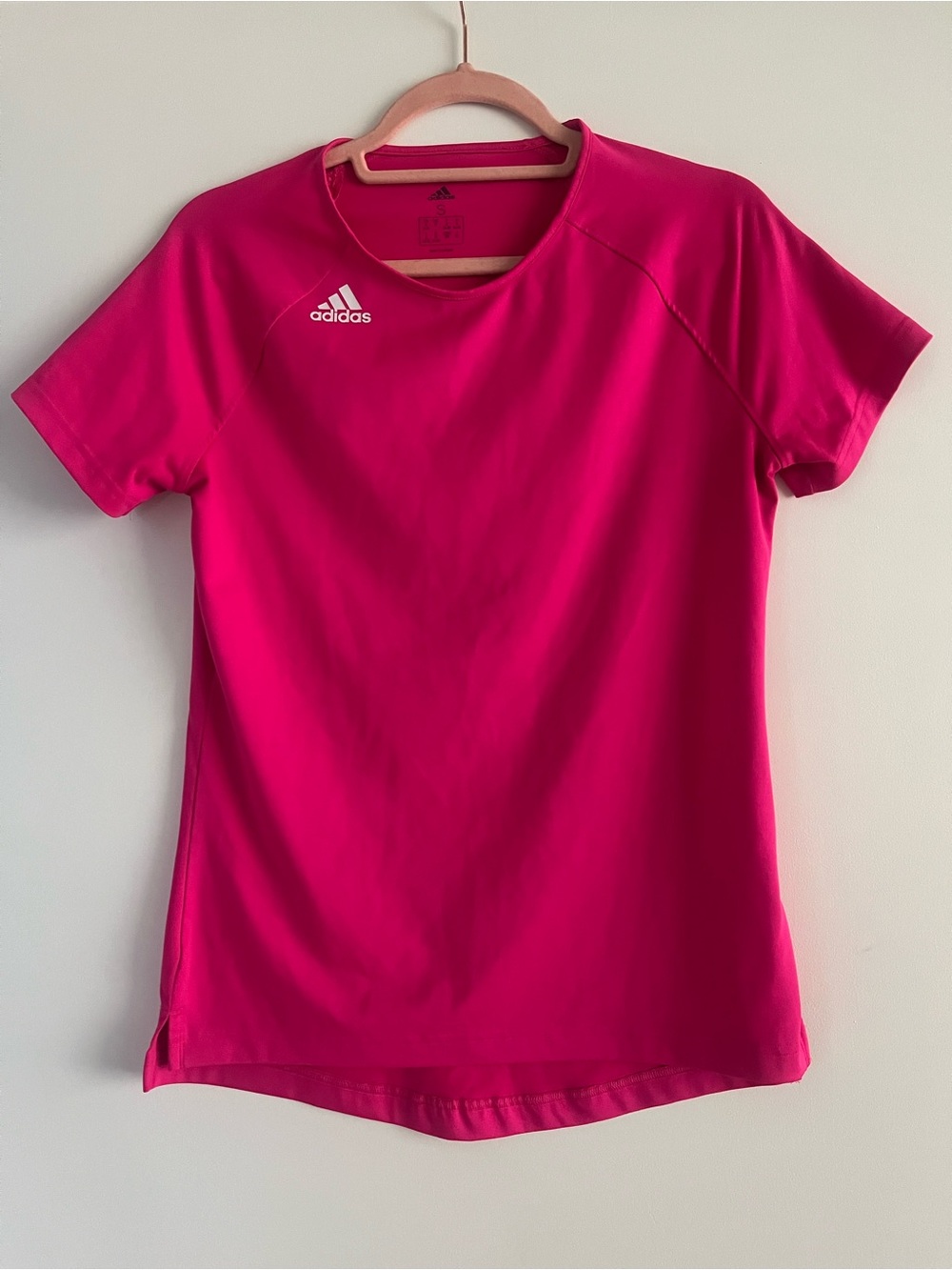 adidas Fuchsia Short Sleeve Performance Tee